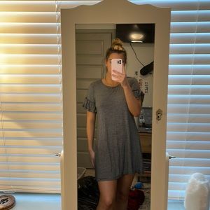 Black and White Stripped T-shirt dress